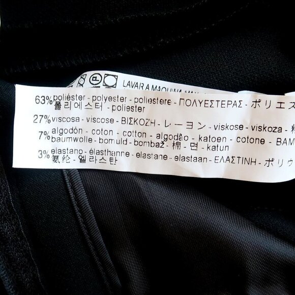 NEW Zara Black Pompom Tassel Hem Cropped Flare Career  Pants Trousers Size S - Picture 12 of 16